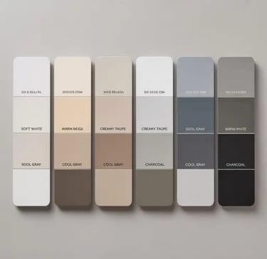 Modern bedroom color palette