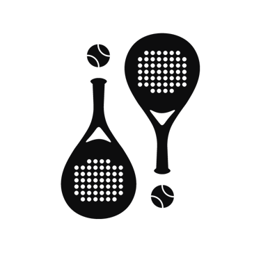 ¡Padel Padel! short form logo in black