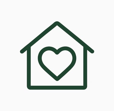 house with a heart inside