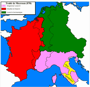 carolingiens, traité, meerssen
