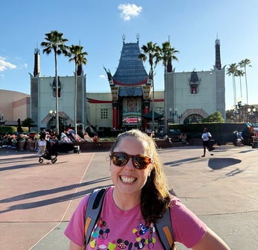 Jennifer Becker pictured inside Disney's Hollywood Studios® Park at Walt Disney World®.