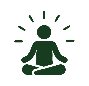 a person sitting in a lotus position with a sunbeam