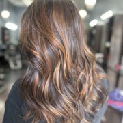 long wavy caramel