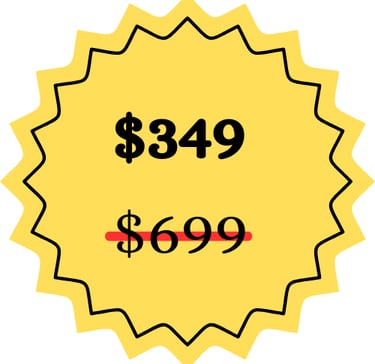 $349 get started package after 50% off