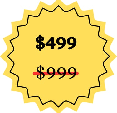 $499 get standard package after 50% off