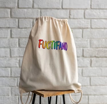 Fuctifano Drawstring Bag with Pride Colours