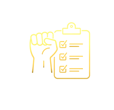 Ícone de disciplina para agir