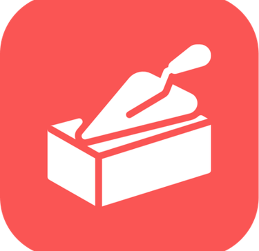 Icono representativo de construcción y reparación de hornos refractarios industriales