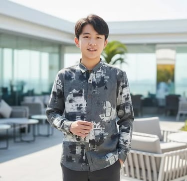 Grey printed shirt for men premium casual fashion comfortable everyday wear outfit