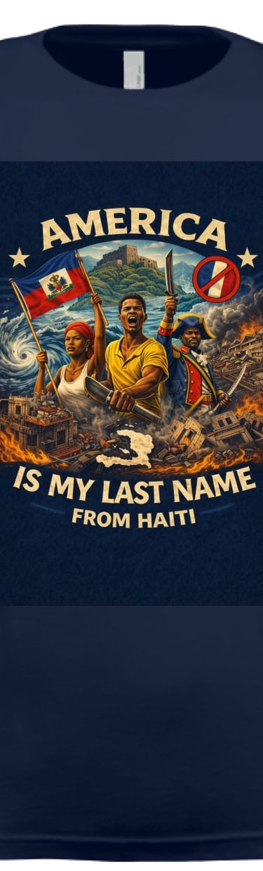 America is My Last Name, from Haiti-Apparel Short T