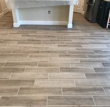 Floor tile cleaned 