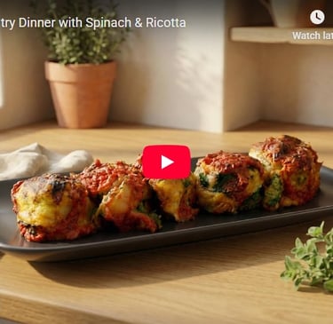 Video ricetta per spinaci e ricotta con pasta sfoglia