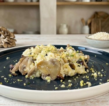 Vegan mushroom risotto recipe