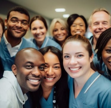 Portrait of diverse healthcare workers