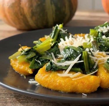 Pumpkin gnocchi made at home