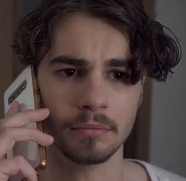 a man with a phone phone in his hand