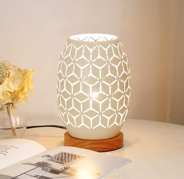 Wooden Base Bedroom Lamp