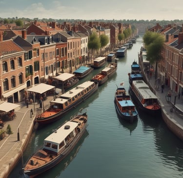 a large boat floating on top of a large body of water
