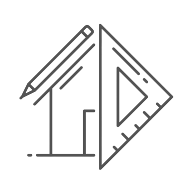 a pencil and pencil drawing a house with a pencil