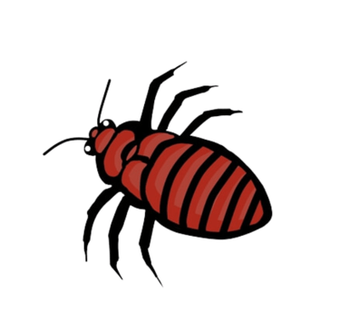 animated bed bug facing left
