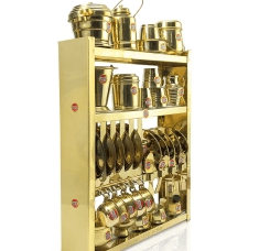 Complete set of brass miniature items, traditionally called as pital ke bartan for kitchen