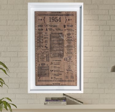 a framed map of a baseball game