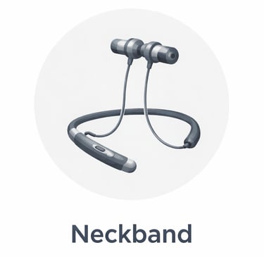 a pair of headphones with a neckband and a neckband