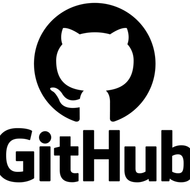 The official GitHub logo featuring the Octocat silhouette icon and bold black wordmark.