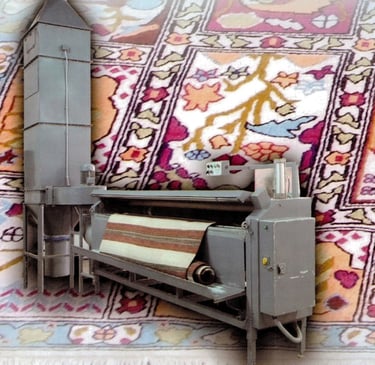 Maquinaria de desempolvado de alfombra