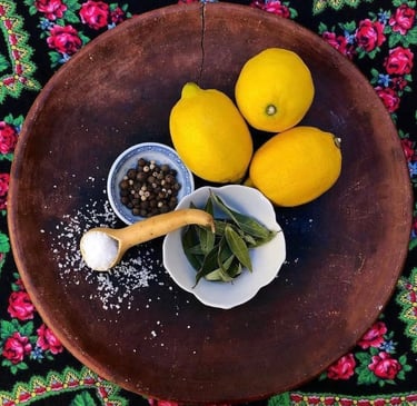 limones amarillos con especias