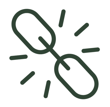 icono que representa unas cadenas bien unidas simbolizando durabilidad