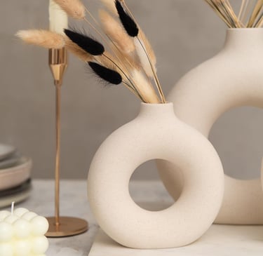 Small White Donut Ceramic