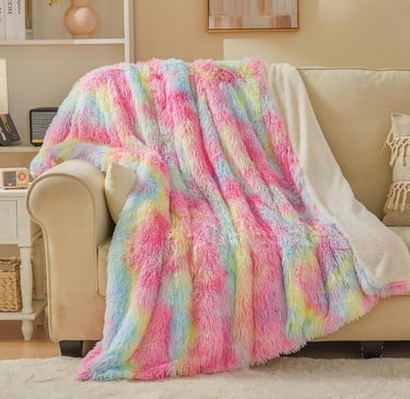 Fluffy Bed Throw Fleece Blanket