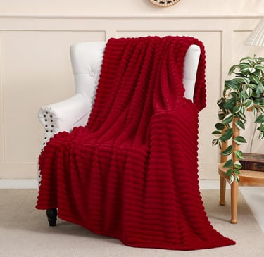 Valentines Day Decorations Red Fleece Throw