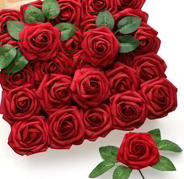 Red Roses Artificial Flowers