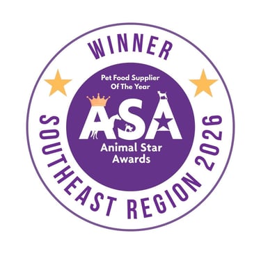 Best Pet Food Supplier 2026 Winner badge for Kitty's Rawr Store