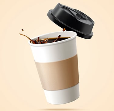 a cup of coffee with a cup of coffee