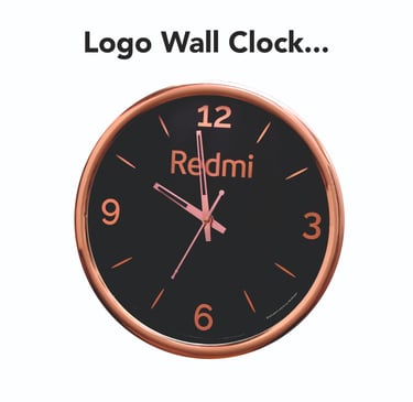 Logo printed wall clock