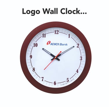 Logo printed wall clock manufacturer in india
