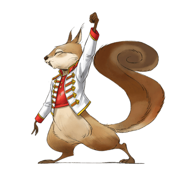 Vinny the Squirrel, Brooklyn's tiny rockstar, Salz & Peppa children's book