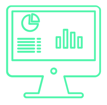 a computer monitor screen displaying a chart of data and data