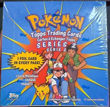 Display Topps Pokémon series 2 canadienne dessus
