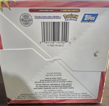 Display Topps Pokémon The Movie 2000 dessous Canadien