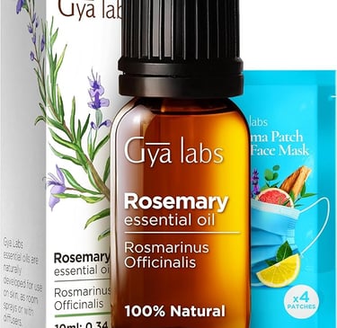 a bottle of rosemary essential oils