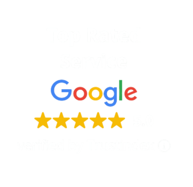 Top rated Google 5-star review graphic, highlighting Gili Scuba Diving's consistently excellent customer feedback and service