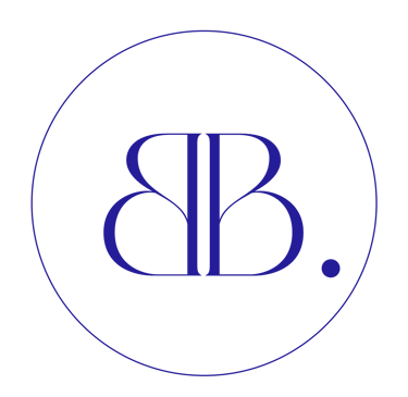 Initiales du logo bleu bois ébénistes