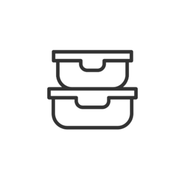 two organizational bins stacked on top of each other