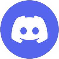 Rond bleu avec le logo Discord.