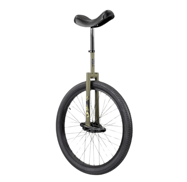 a  unicycle with a seat and a seat on it Sun Unicycle, 20In Flat Top, Green/Black
