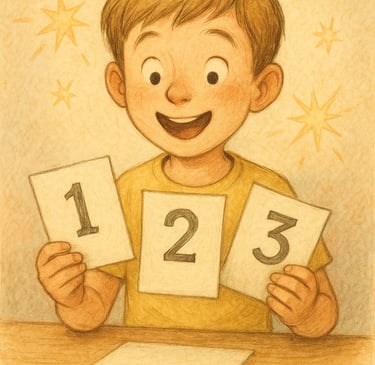Niño escogiendo sinopsis de cuento personalizado